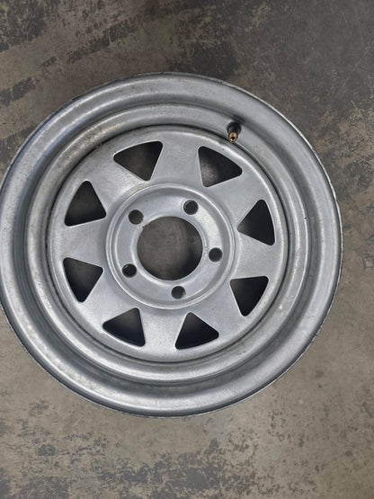 1492 Dunbier 13" Galvanized Spoke Rim Only (Ford) - RIM ONLY - NO TYRE Mackay A1810G