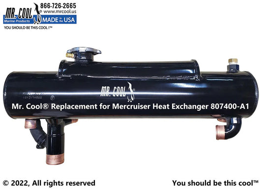 807400A1 Aftermarket Mercruiser V8 Big Block 7.4L/8.2L Heat Exchanger | Sawley's Select Marine Parts