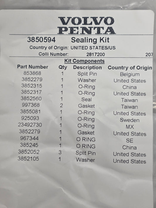 3850594 Kit | Genuine Volvo Penta Part