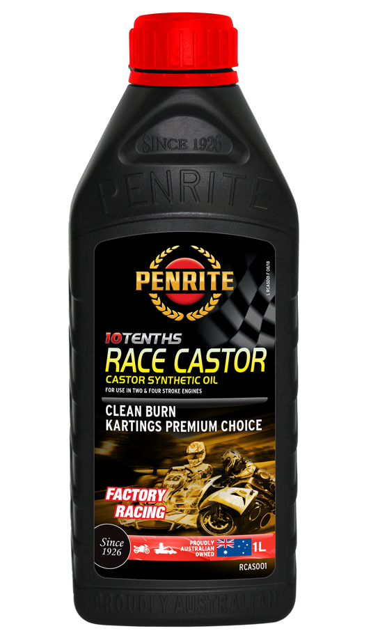 RCAS001 2 STROKE 10 TENTHS 20W40 Race Castor Engine Oil 1L Castor Oil