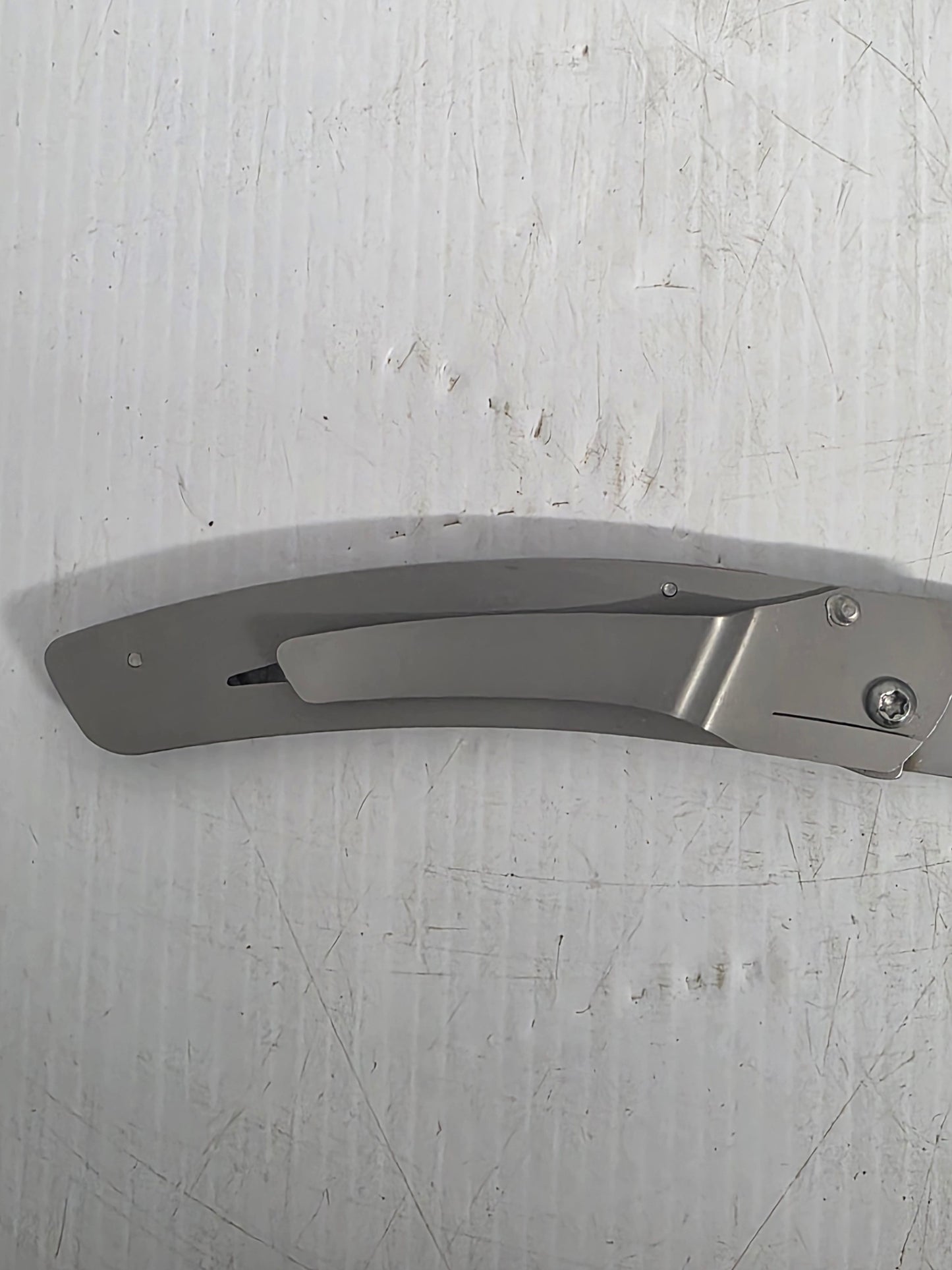 CD.142.96 Claude Dozorme  9cm Eiffel Series Stainless Steel Pocket Knife (Liner Lock, Red Handle)