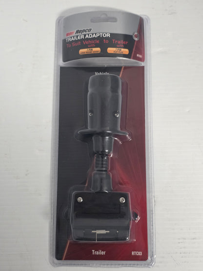 RTC03 Repco 7 Pin Flat Adaptor Socket | Marine Trailer Part