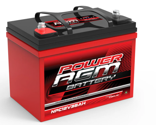 NPC12V38AH Power Crank 12V 38 AH Battery | 12 Volt AGM Cyclic Range