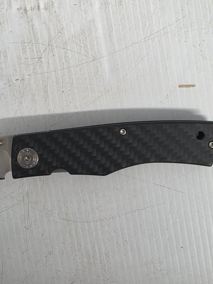 M392CN Maserin 78mm Stainless Steel Folding Knife (Black Carbon Fiber Handle)