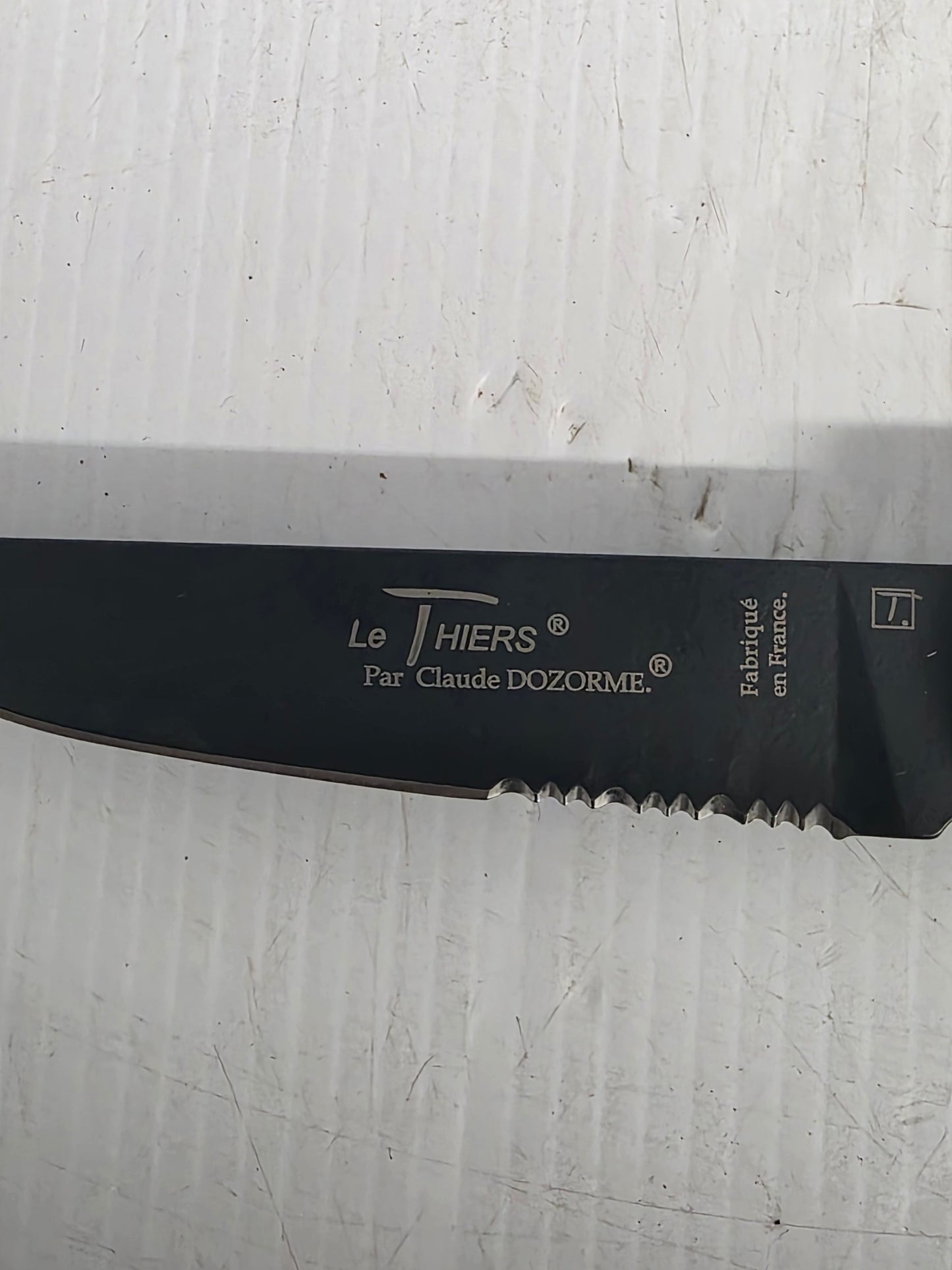 CD.171.03N Claude Dozorme 11cm Teflon Stainless Steel Pocket Knife (Liner Lock, Black Carbon Handle)