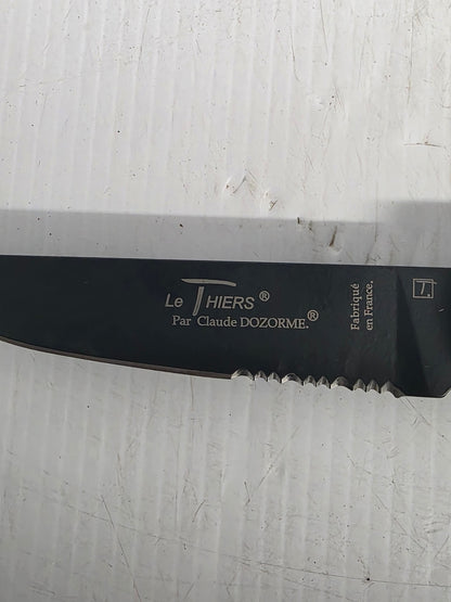CD.171.03N Claude Dozorme 11cm Teflon Stainless Steel Pocket Knife (Liner Lock, Black Carbon Handle)