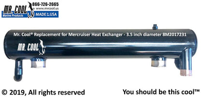 8M0095815 Aftermarket Mercruiser 8.2L MAG Heat Exchanger 3.5 in | Sawley's Select Marine Parts