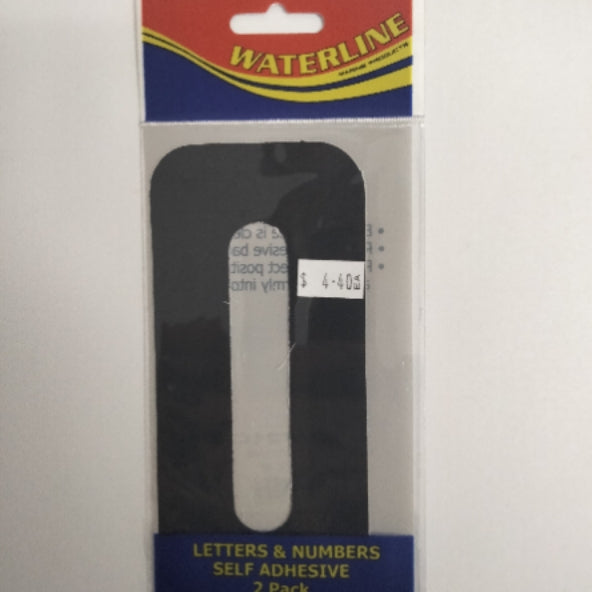 54721O Boat Letter O Black 6" Pack of 2 | Vessel Identification Stickers