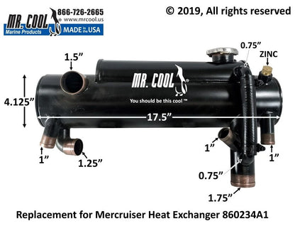 860234A1 Aftermarket Mercruiser 4.3L/5.0L/5.7L/6.2L Heat Exchanger | Sawley's Select Marine Parts