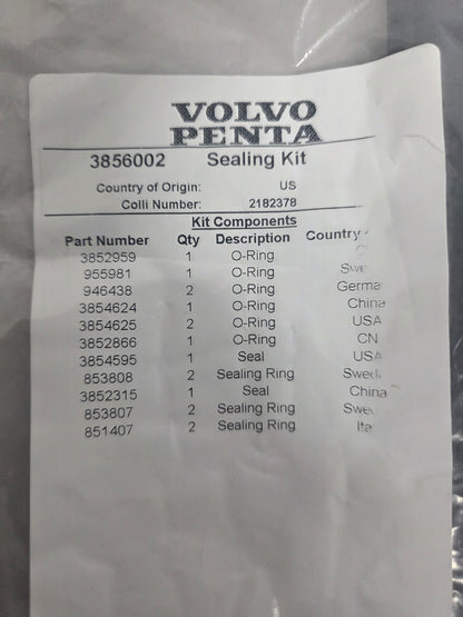 3856002 Sealing Kit | Genuine Volvo Penta Part - photo 3 of 11