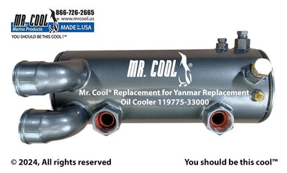 119775-33000 Aftermarket Yanmar 6LP/6LPA Oil Cooler | Sawley's Select Marine Parts