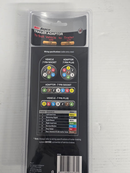 RTC03 Repco 7 Pin Flat Adaptor Socket | Marine Trailer Part