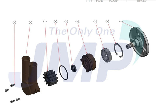 JPR-VP4601G Aftermarket Volvo Penta 8.1L V8 Seawater Pump 21214601 | Sawley's Select Marine Parts