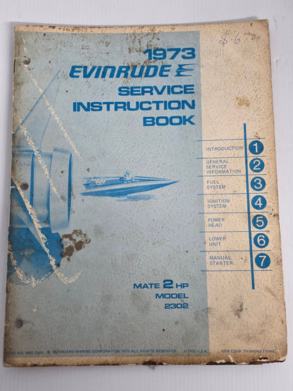 1973 Evinrude Euro 4HP Service Manual | Genuine Used Manual
