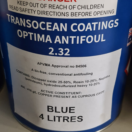 Transocean Optima 2.32 Antifouling Blue 4L | Marine Growth Protection