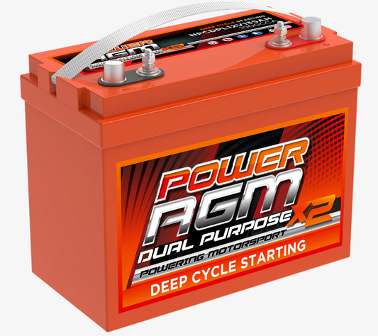 NPCDPL12V135AH Power Crank 135 AH 1000 CCA Battery | Dual Purpose AGM Deep Cycle Starting