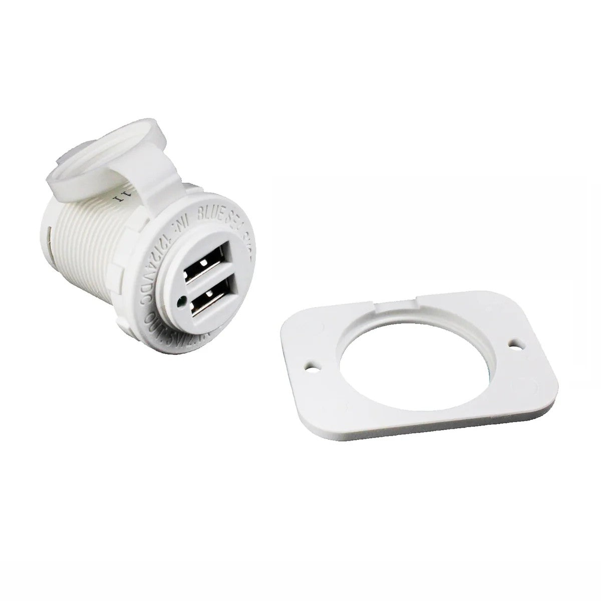 1016200 Dual USB Charger 2.1A White 12/24V | Marine Electrical Part