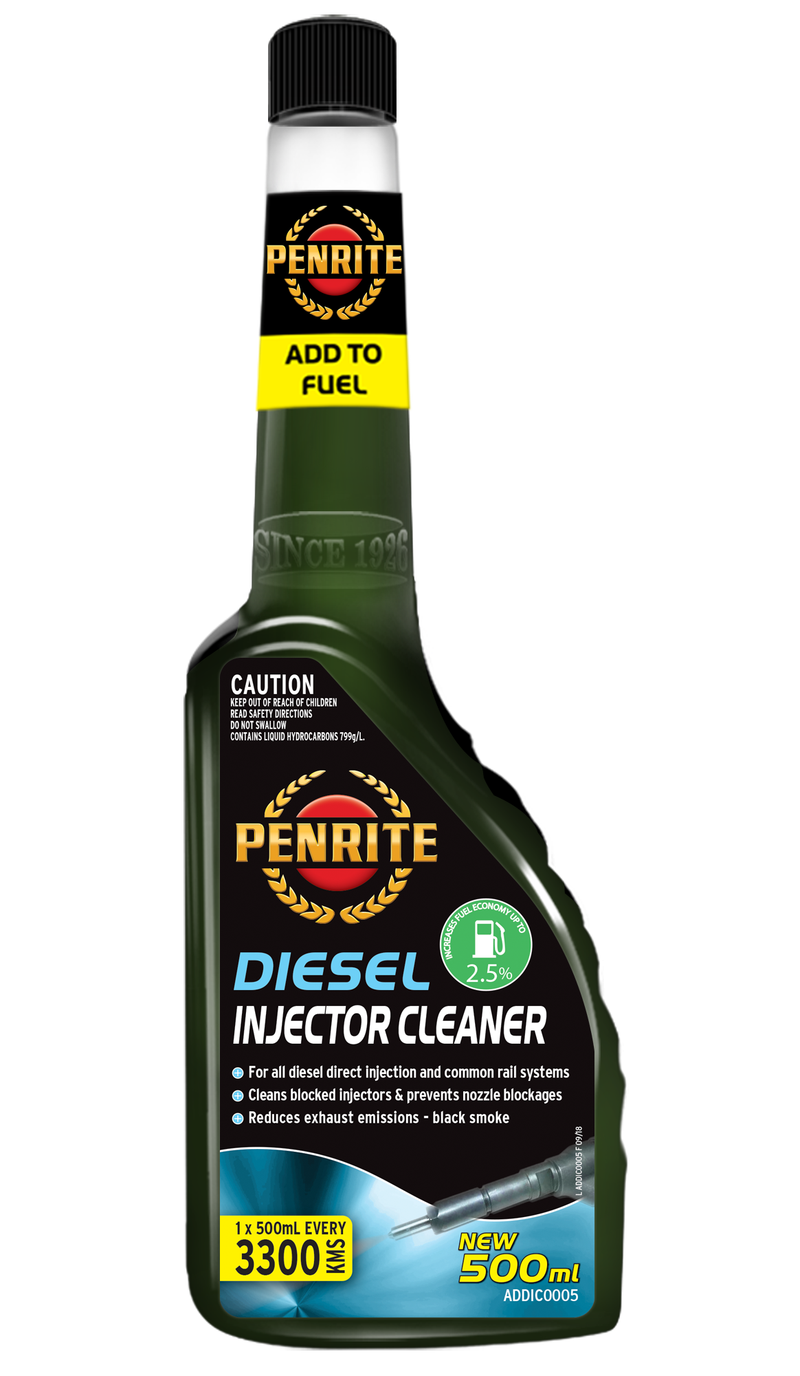 ADDIC0005 Penrite Diesel Injector Cleaner 500ml | Genuine Penrite Lubricants