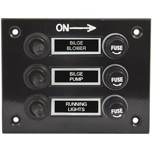 700189 Switch Panel – Bakelite Black with Rubber Boots | Marine Electrical Part