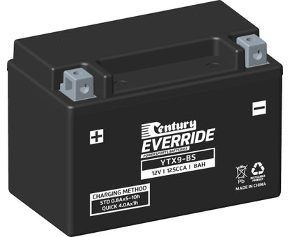 151134 Century EverRide YTX9-BS MAINTENANCE FREE AGM Battery