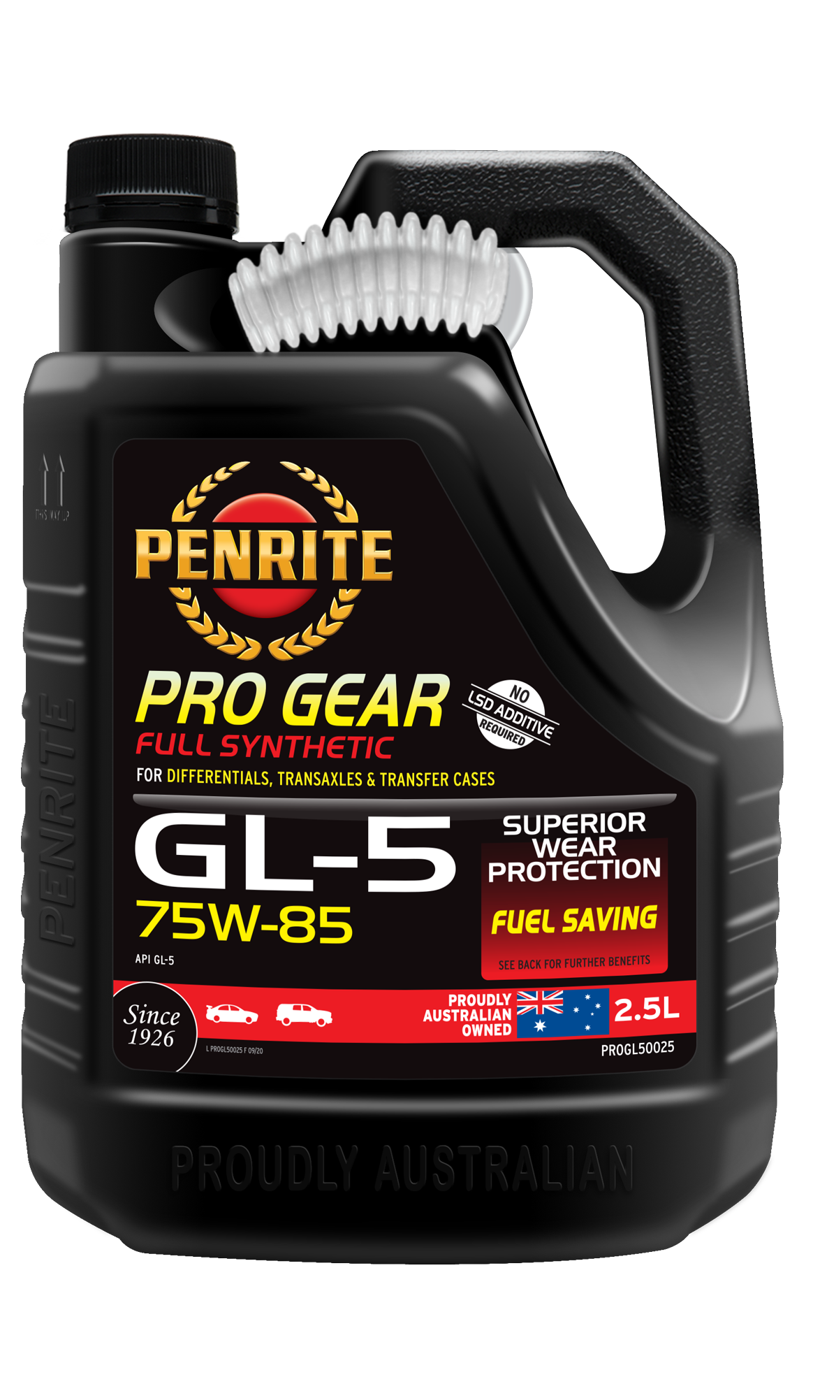 PROGL50025 Penrite Pro Gear GL-5 75W-85 (Full Synthetic) 2.5L | Genuine Penrite Lubricants