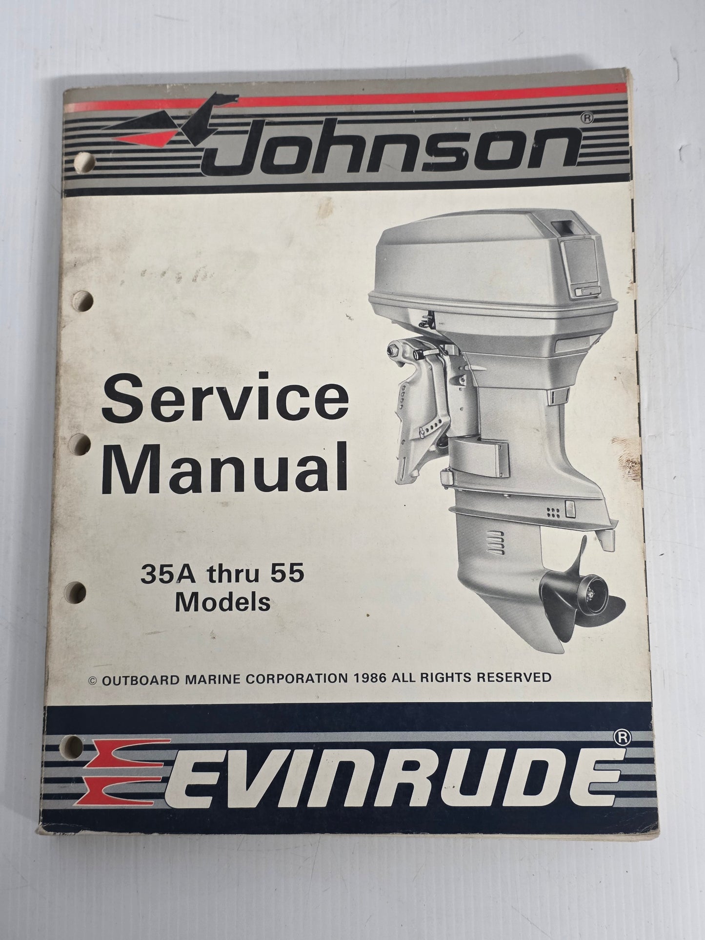 1986 Johnson CU 35A through 55 Models Service Manual | Genuine Used Manual