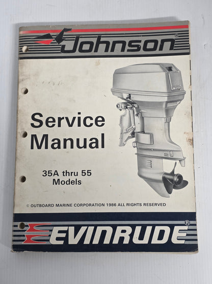 1986 Johnson CU 35A through 55 Models Service Manual | Genuine Used Manual