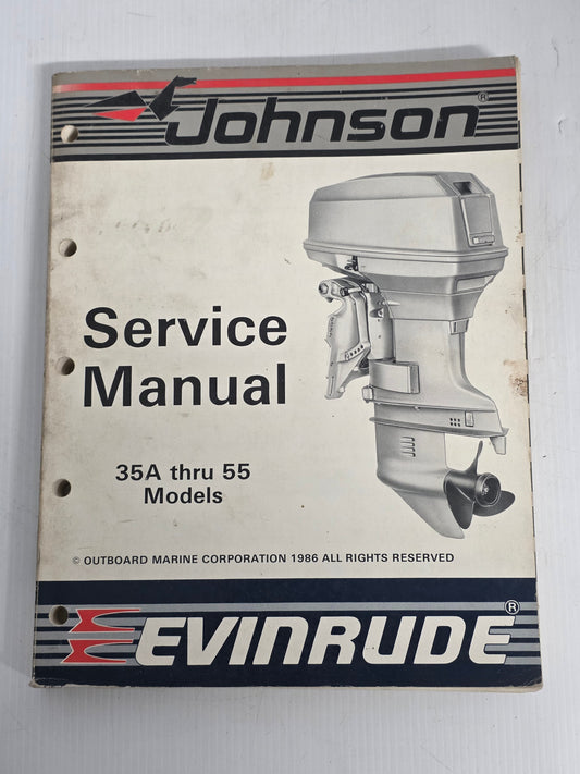 1986 Johnson CU 35A through 55 Models Service Manual | Genuine Used Manual