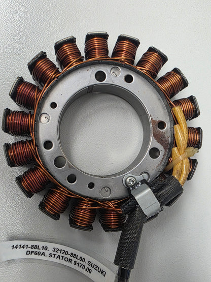 14141-88L10 32120-88L00 Suzuki DF60A Stator | Genuine Used Part