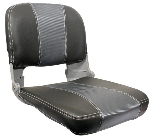 638518 Axis SS48 Padded Folding Boat Seat Carbon/Charcoal Cushions