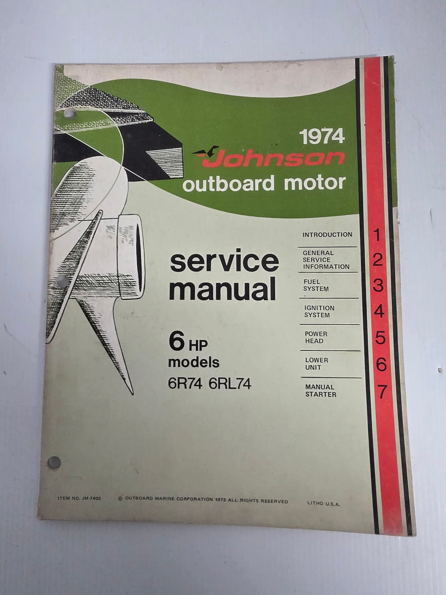 1974 Johnson 6HP Service Manual | Genuine Used Manual