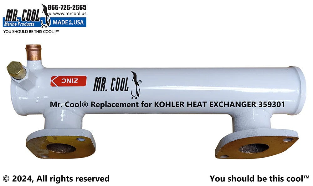 MRC359301 Aftermarket Kohler 4-7.3EF/ECD/EFCD Heat Exchanger | Sawley's Select Marine Parts