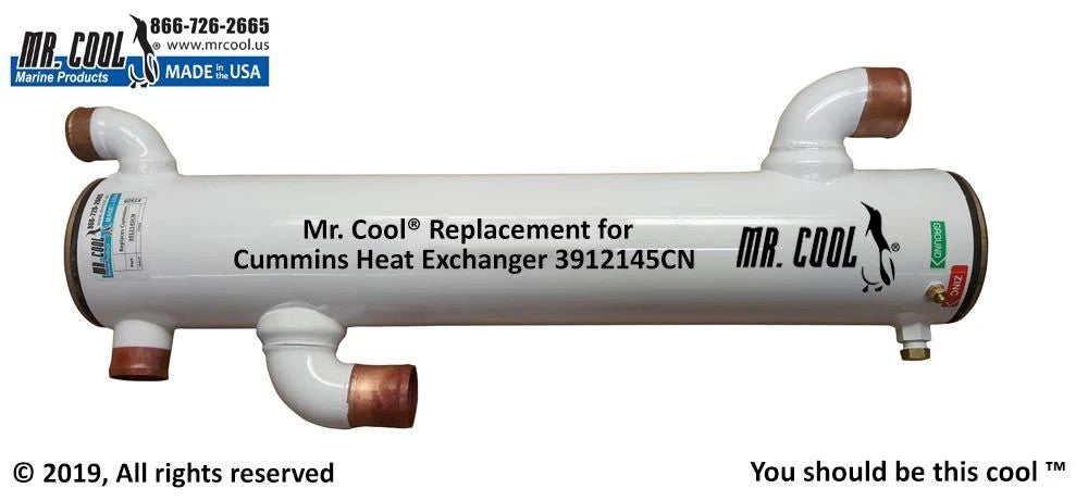 4058308 3912145CN Cummins 6CTA 8.3 & QSM11 Heat Exchanger 4058308 / 3912145CN - 5x27 Replacement Part