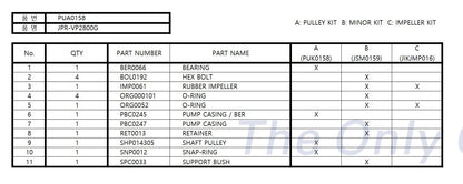 JPR-VP2800G Volvo Penta 8.1Gi, 8.1IPS Seawater Pump 21212800 Replacement