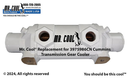 3975986CN Cummins 5.9L ISB/QSB Oil Cooler 3"x 9" 3975986CN 1.3/4'' Replacement Part