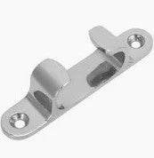 0119DP6CHR Chrome Plated Bronze Straight Chock for 1" D Lines