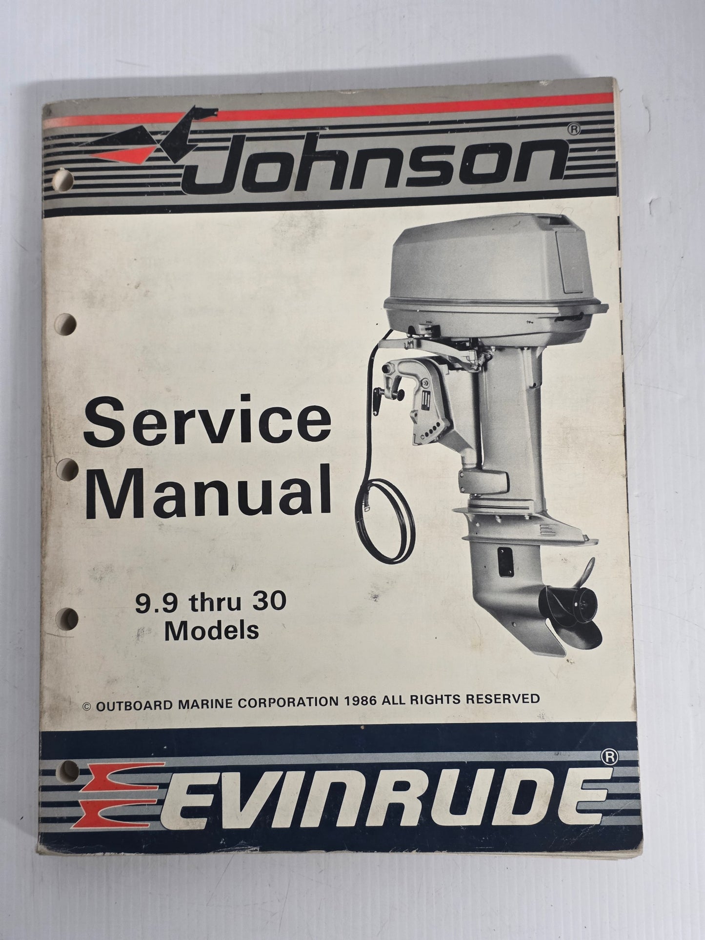 1986 Johnson CU 9.9HP through 30HP Service Manual | Genuine Used Manual