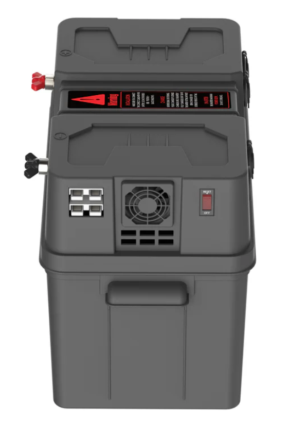 PB003P Power Crank LARGE POWERED BATTERY BOX WITH INVERTER (350X180X200) | Power Accessories