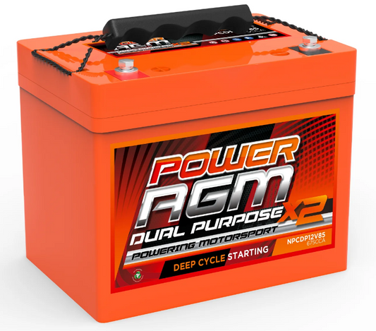 NPCDP12V85AH Power Crank 85 AH 675 CCA Battery | Dual Purpose AGM Deep Cycle Starting