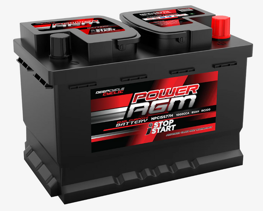 NPCISS77H Power Crank 1000 CCA Battery | AGM Stop/Start Series