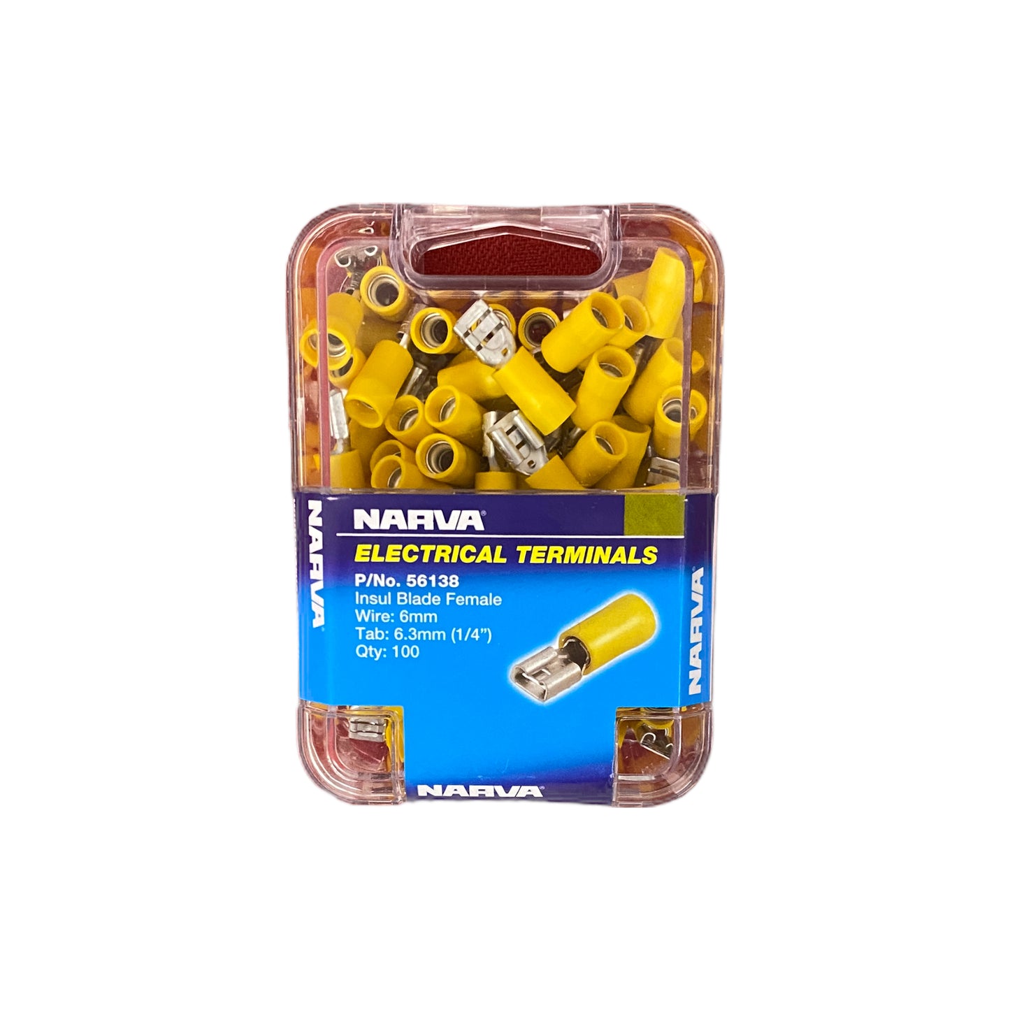 56138 Narva Female Blade Terminal Yellow (100pk) | Genuine Narva Electrical