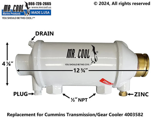 4003582CN Aftermarket Cummins QSM11 ZF Transmission Oil Cooler | Sawley's Select Marine Parts