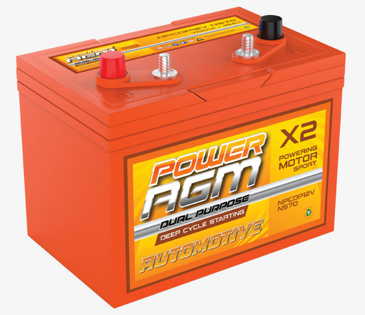 NPCDP12V31A Power Crank 135 AH 900 CCA Battery | Dual Purpose AGM Automotive Deep Cycle Starting