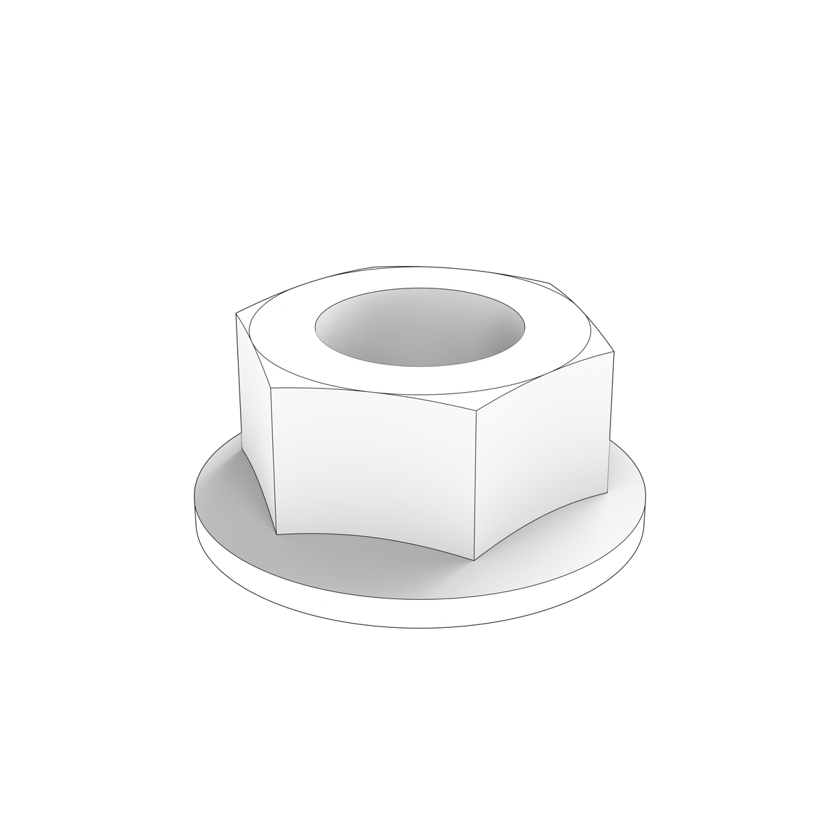 60113381 Flange Nut | Genuine Volvo Penta Part
