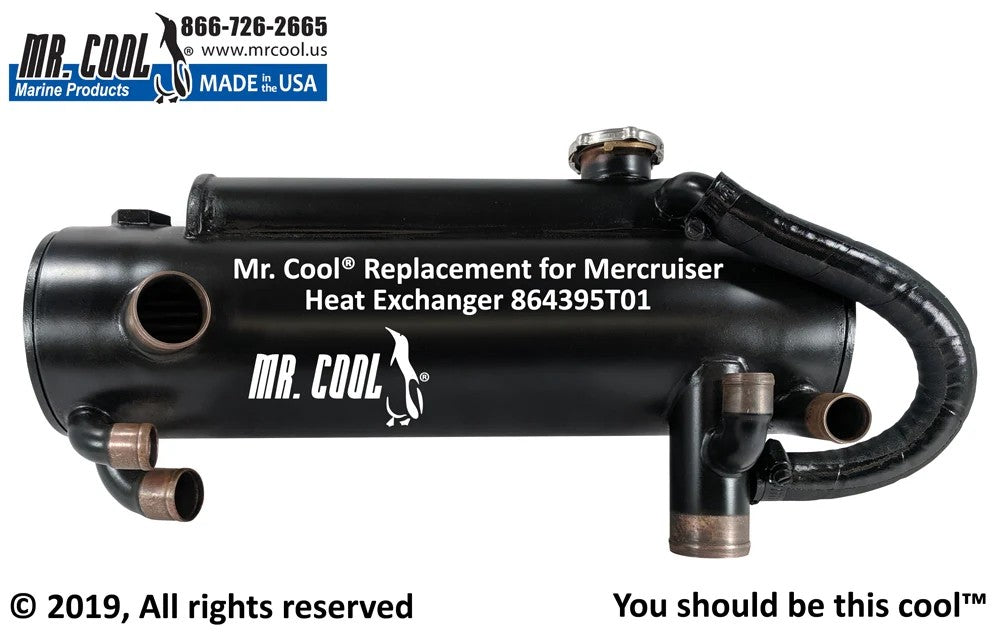 864395T01 Aftermarket Mercruiser 4.3L/5.0L/5.7L/6.2L Heat Exchanger With Hose | Sawley's Select Marine Parts
