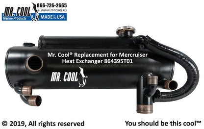 864395T01 Aftermarket Mercruiser 4.3L/5.0L/5.7L/6.2L Heat Exchanger With Hose | Sawley's Select Marine Parts