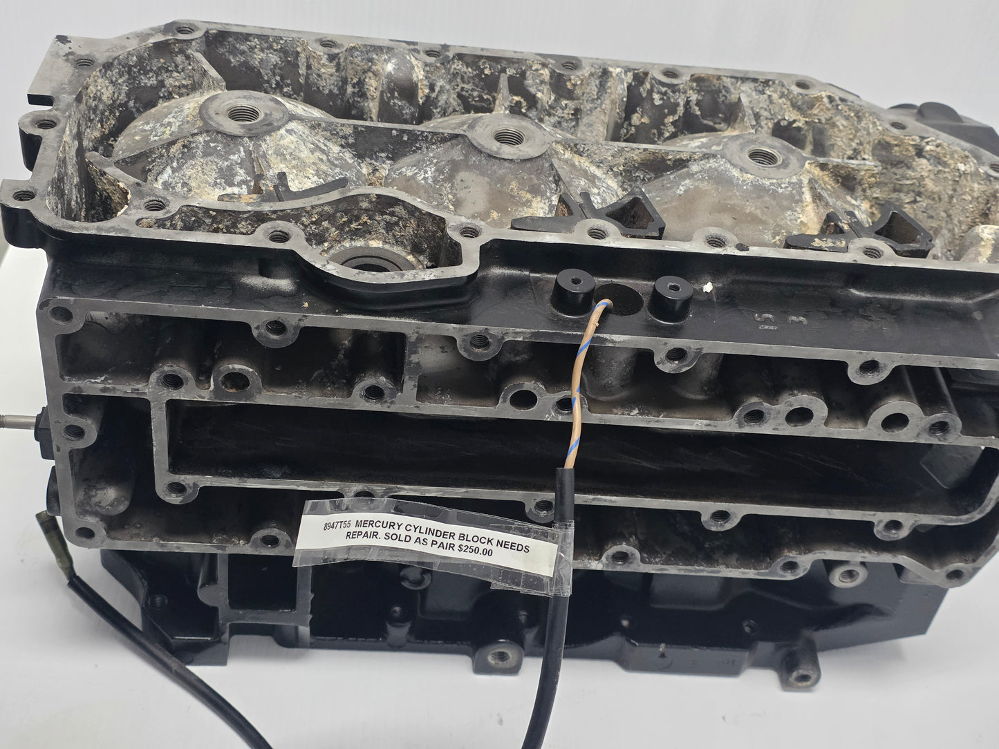 8947T55 Mercury Cylinder Block - Needs Repair. Sold As Pair | Genuine Used Part