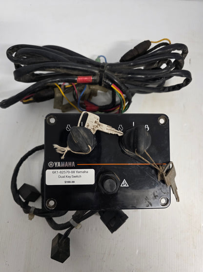6K1-82570-08 Yamaha Dual Key Switch With Key | Genuine Used Part - photo 8 of 13