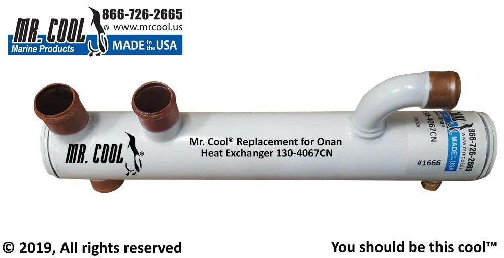 130-4067 Aftermarket Onan MDKUB Heat Exchanger | Sawley's Select Marine Parts