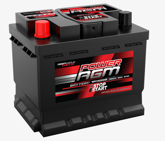 NPCISS55HR Power Crank 780 CCA Battery | AGM Stop/Start Series